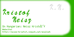 kristof neisz business card